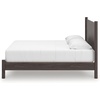 image:imageSignature Design by Ashley Brown Wood Full Panel Bed Reeded HeadboardDark Brown