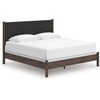 image:imageSignature Design by Ashley Brown Wood Full Panel Bed Reeded HeadboardDark Brown