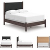 image:imageSignature Design by Ashley Brown Wood Full Panel Bed Reeded HeadboardDark Brown