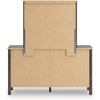 image:imageSignature Design by Ashley Brown Wood Full Panel Bed Reeded HeadboardDark Brown