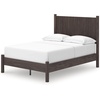 image:imageSignature Design by Ashley Brown Wood Full Panel Bed Reeded HeadboardDark Brown