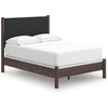 image:imageSignature Design by Ashley Brown Wood Full Panel Bed Reeded HeadboardDark Brown