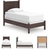 image:imageSignature Design by Ashley Brown Wood Full Panel Bed Reeded HeadboardDark Brown