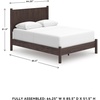 image:imageSignature Design by Ashley Brown Wood Full Panel Bed Reeded HeadboardDark Brown