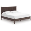 image:imageSignature Design by Ashley Brown Wood Full Panel Bed Reeded HeadboardDark Brown
