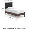 image:imageSignature Design by Ashley Brown Wood Full Panel Bed Reeded HeadboardDark Brown