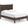 image:imageSignature Design by Ashley Brown Wood Full Panel Bed Reeded HeadboardDark Brown