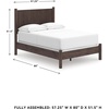 image:imageSignature Design by Ashley Brown Wood Full Panel Bed Reeded HeadboardDark Brown