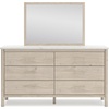 image:imageSignature Design by Ashley Brown Wood Full Panel Bed Reeded HeadboardNatural Brown