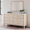 image:imageSignature Design by Ashley Brown Wood Full Panel Bed Reeded HeadboardNatural Brown