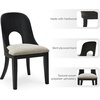 image:imageSignature Design by Ashley Burkhaus Traditional Upholstered Dining Chair Set of 2 Dark BrownBlack  Light Gray