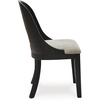 image:imageSignature Design by Ashley Burkhaus Traditional Upholstered Dining Chair Set of 2 Dark BrownBlack  Light Gray