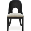 image:imageSignature Design by Ashley Burkhaus Traditional Upholstered Dining Chair Set of 2 Dark BrownBlack  Light Gray