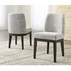 image:imageSignature Design by Ashley Burkhaus Traditional Upholstered Dining Chair Set of 2 Dark BrownGrey