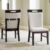 image:imageSignature Design by Ashley Burkhaus Traditional Upholstered Dining Chair Set of 2 Dark BrownLight GrayBrown