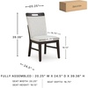 image:imageSignature Design by Ashley Burkhaus Traditional Upholstered Dining Chair Set of 2 Dark BrownLight GrayBrown