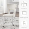 image:imageSignature Design by Ashley Burkhaus Traditional Upholstered Dining Chair Set of 2 Dark BrownWhite