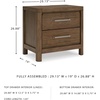 image:imageSignature Design by Ashley Cabalynn 2Drawer Nightstand with USB PortsLight Brown
