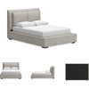 image:imageSignature Design by Ashley Cabalynn King Panel Bed with Storage BrownQueen Upholstered Bed