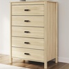 image:imageSignature Design by Ashley Cabinella Tall 5Drawer Chest of Drawers TanBeige