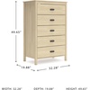 image:imageSignature Design by Ashley Cabinella Tall 5Drawer Chest of Drawers TanBeige
