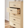 image:imageSignature Design by Ashley Cabinella Tall 5Drawer Chest of Drawers TanBeige