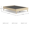 image:imageSignature Design by Ashley Cabinella Vintage Queen Platform Bed with Metal Slats and Center Support Legs Foundation or Box Spring Not Needed Light BrownLight Brown