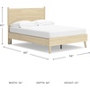 image:imageSignature Design by Ashley Cabinella Vintage Queen Platform Bed with Metal Slats and Center Support Legs Foundation or Box Spring Not Needed Light BrownLight Brown
