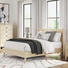 image:imageSignature Design by Ashley Cabinella Vintage Queen Platform Bed with Metal Slats and Center Support Legs Foundation or Box Spring Not Needed Light BrownLight Brown