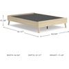 image:imageSignature Design by Ashley Cabinella Vintage Queen Platform Bed with Metal Slats and Center Support Legs Foundation or Box Spring Not Needed Light BrownLight Brown