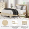 image:imageSignature Design by Ashley Cabinella Vintage Queen Platform Bed with Metal Slats and Center Support Legs Foundation or Box Spring Not Needed Light BrownLight Brown