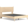 image:imageSignature Design by Ashley Cabinella Vintage Queen Platform Bed with Metal Slats and Center Support Legs Foundation or Box Spring Not Needed Light BrownLight Brown