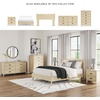 image:imageSignature Design by Ashley Cabinella Vintage Queen Platform Bed with Metal Slats and Center Support Legs Foundation or Box Spring Not Needed Light BrownLight Brown