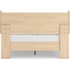 image:imageSignature Design by Ashley Cabinella Vintage Queen Platform Bed with Metal Slats and Center Support Legs Foundation or Box Spring Not Needed Light BrownLight Brown