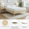 image:imageSignature Design by Ashley Cabinella Vintage Queen Platform Bed with Metal Slats and Center Support Legs Foundation or Box Spring Not Needed Light BrownLight Brown