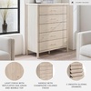 image:imageSignature Design by Ashley Cadmori Bohemian 5Drawer Chest of Drawers with Replicated White Marble Top Meets ASTM International Safety Standards Light BrownWhite  Beige