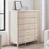 image:imageSignature Design by Ashley Cadmori Bohemian 5Drawer Chest of Drawers with Replicated White Marble Top Meets ASTM International Safety Standards Light BrownWhite  Beige