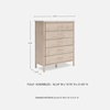 image:imageSignature Design by Ashley Cadmori Bohemian 5Drawer Chest of Drawers with Replicated White Marble Top Meets ASTM International Safety Standards Light BrownWhite  Beige