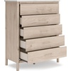 image:imageSignature Design by Ashley Cadmori Bohemian 5Drawer Chest of Drawers with Replicated White Marble Top Meets ASTM International Safety Standards Light BrownWhite  Beige