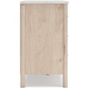 image:imageSignature Design by Ashley Cadmori Casual Bohemian Dresser with Post Legs and 6 Drawers Replicated Marble Top Wood 35 High White and Light Brown FinishWhite  Beige