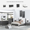 image:imageSignature Design by Ashley Cadmori King Upholstered Panel Bed TwoToneBlackWhite