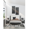 image:imageSignature Design by Ashley Cadmori King Upholstered Panel Bed TwoToneBlackWhite
