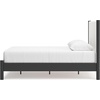 image:imageSignature Design by Ashley Cadmori King Upholstered Panel Bed TwoToneBlackWhite