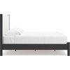 image:imageSignature Design by Ashley Cadmori King Upholstered Panel Bed TwoToneBlackWhite