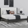 image:imageSignature Design by Ashley Cadmori King Upholstered Panel Bed TwoToneBlackWhite