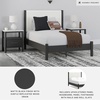 image:imageSignature Design by Ashley Cadmori King Upholstered Panel Bed TwoToneBlackWhite