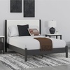 image:imageSignature Design by Ashley Cadmori King Upholstered Panel Bed TwoToneBlackWhite
