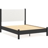 image:imageSignature Design by Ashley Cadmori King Upholstered Panel Bed TwoToneBlackWhite