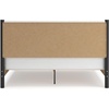 image:imageSignature Design by Ashley Cadmori King Upholstered Panel Bed TwoToneBlackWhite