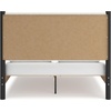 image:imageSignature Design by Ashley Cadmori King Upholstered Panel Bed TwoToneBlackWhite